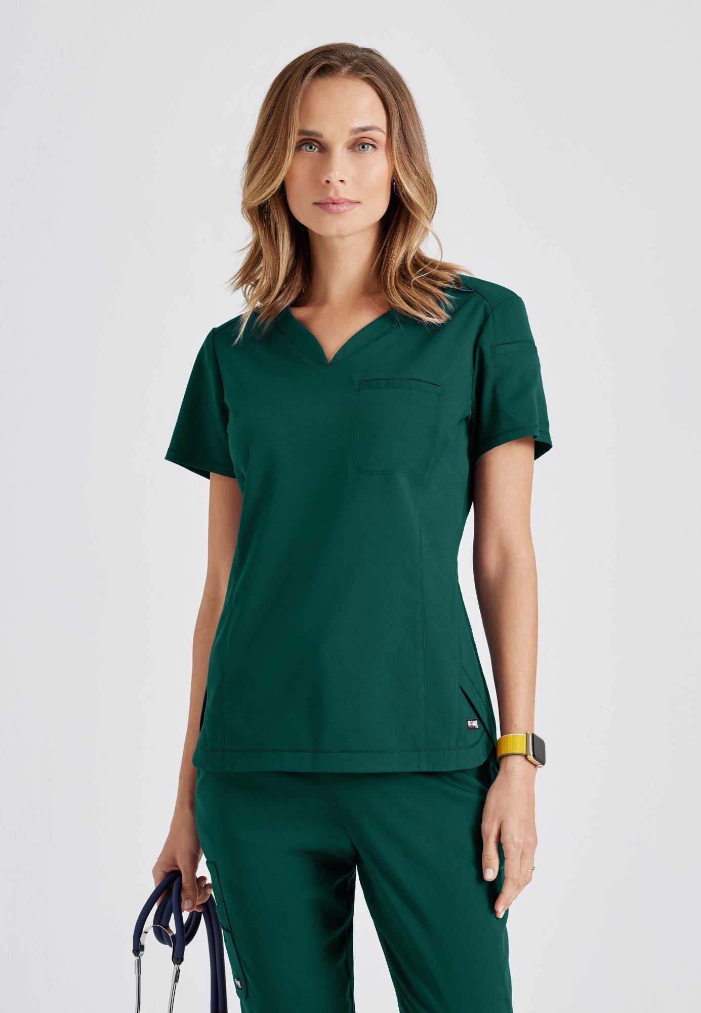 Capri Tuck-in Top - Hunter Green - Jen's Scrubs